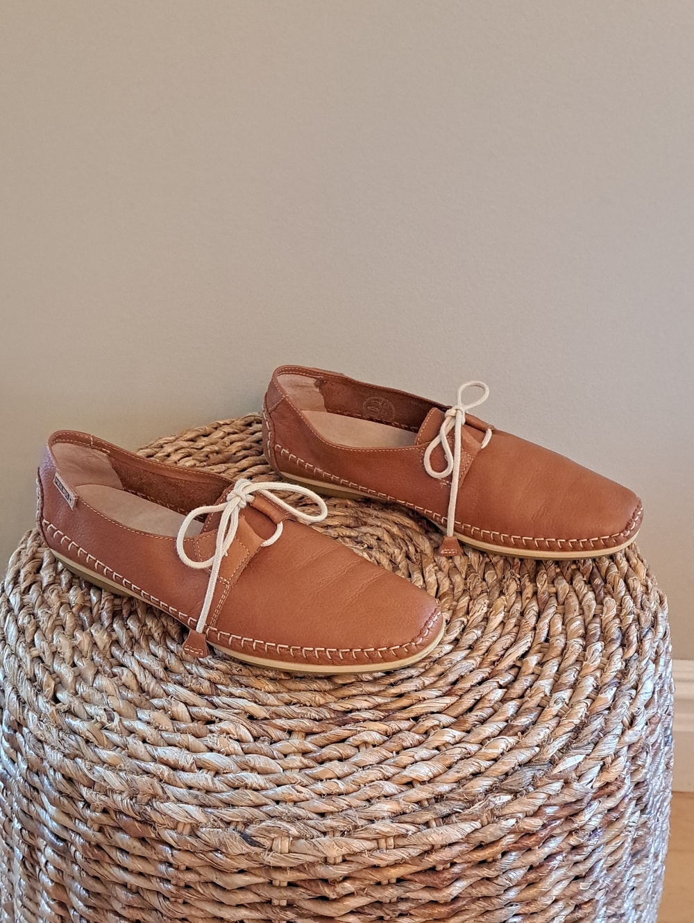 Pikolinos Womens Roma Luxury/Travel/Preppy Saddle Brown Leather Shoes EU38/US7.5